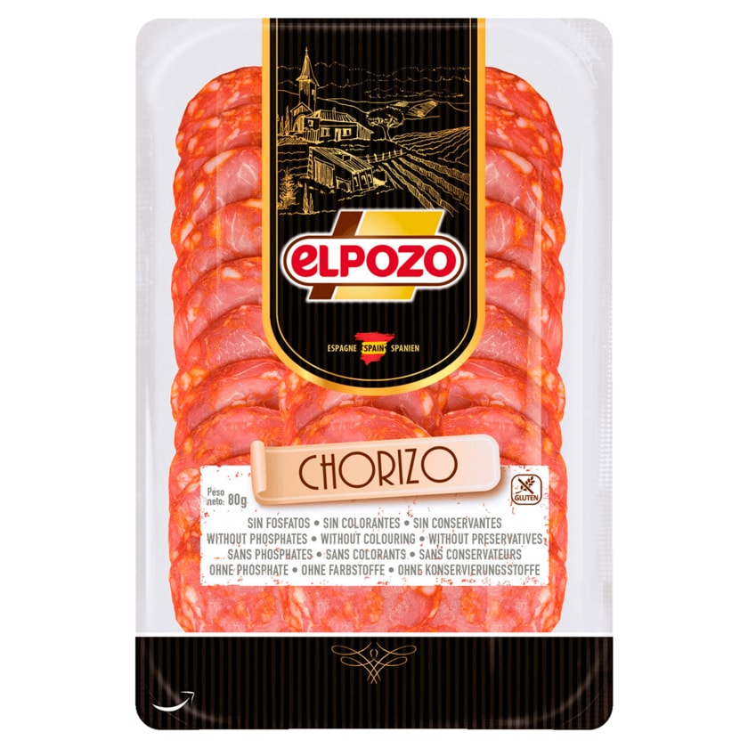 Elpozo Chorizo glutenfrei 80g